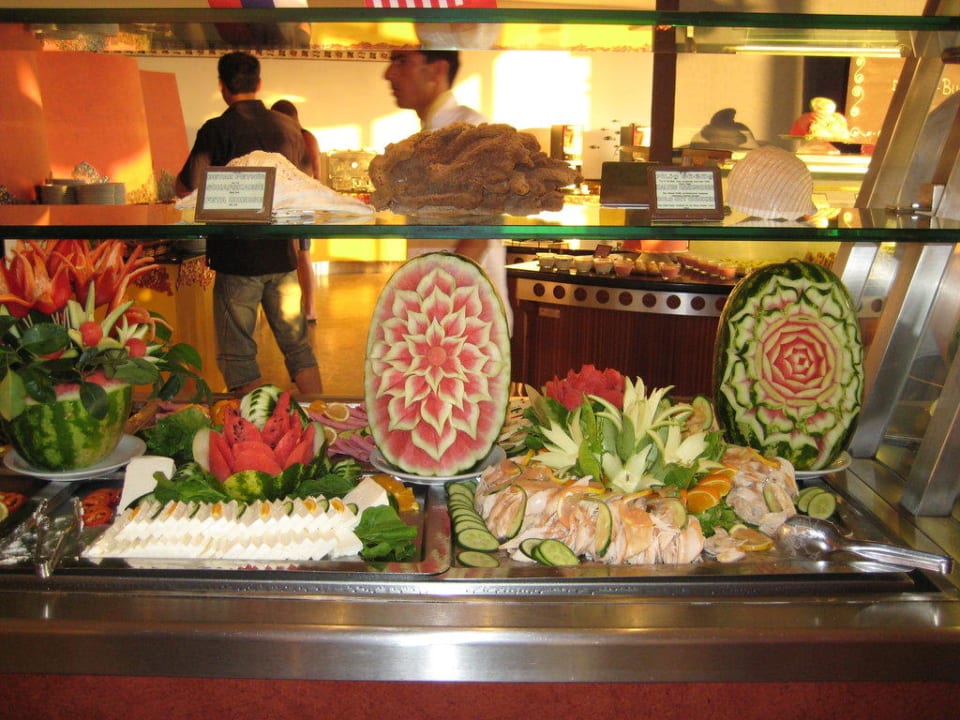 So sah jeden Abend das Buffet aus Hotel Grand Side