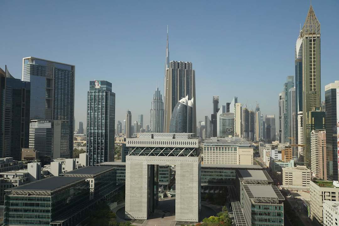 Blick von der 17. Etage Hotel Jumeirah Emirates Towers