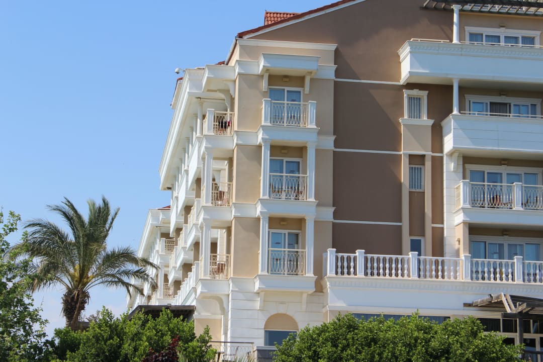 Gebäude 6 vom Strand aus gesehen Trendy Aspendos Beach Hotel