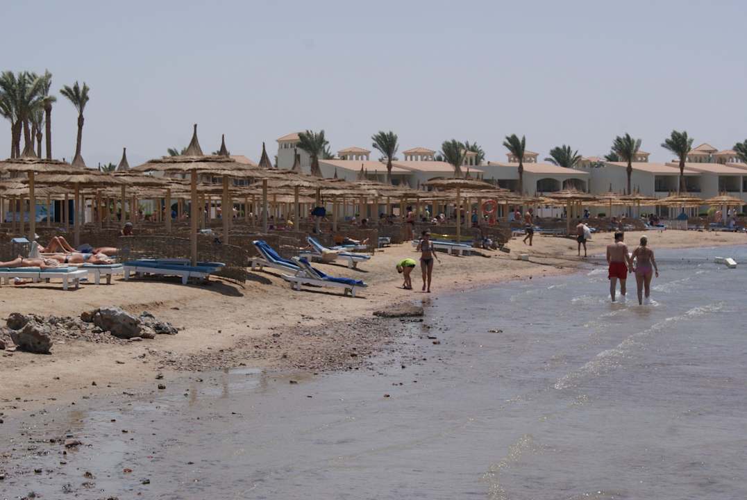 Lekko kamienista plaża Pickalbatros Alf Leila Wa Leila Resort - Neverland Hurghada