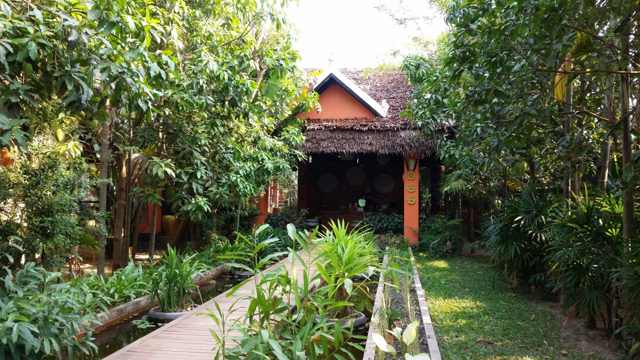 Hoteleingang Villa Indochine D'angkor