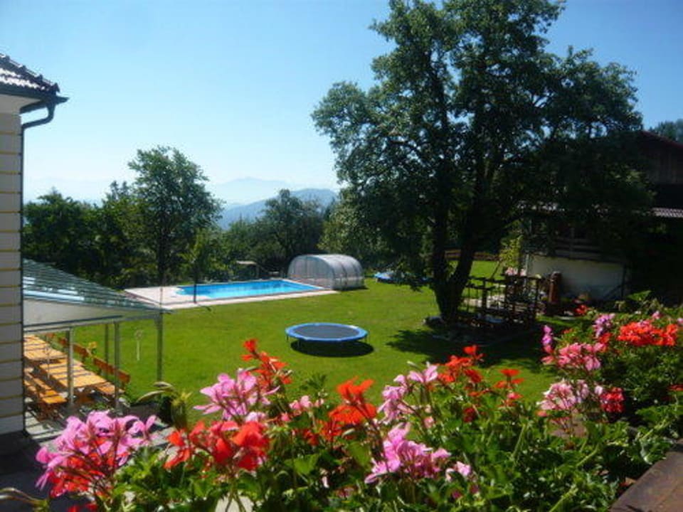 Blick vom Balkon Erlebnisbauernhof Steinerhof