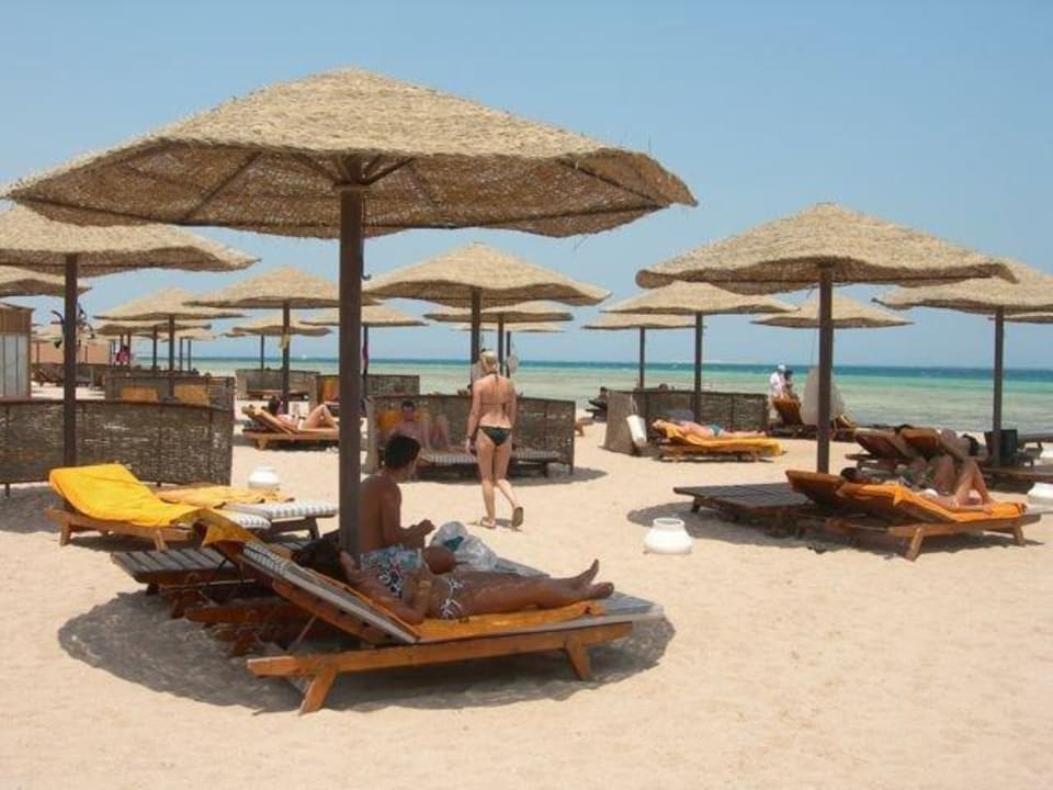 Liegen am Hotelstrand Grand Makadi