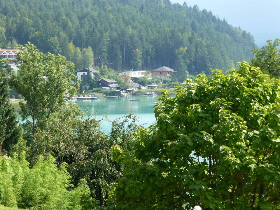 Blick vom Balkon Apartments am See Domenig