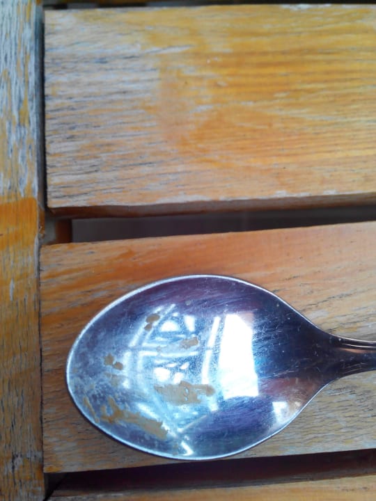 Benutzter Kaffeelöffel Villa Side Residence