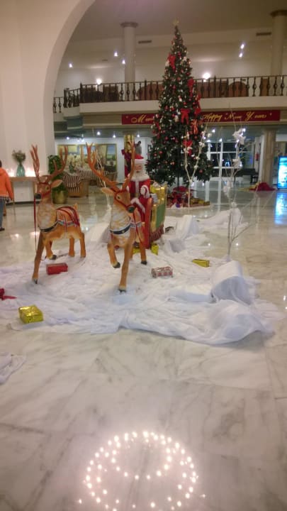 Главный холл украшен к новому году Desert Rose
