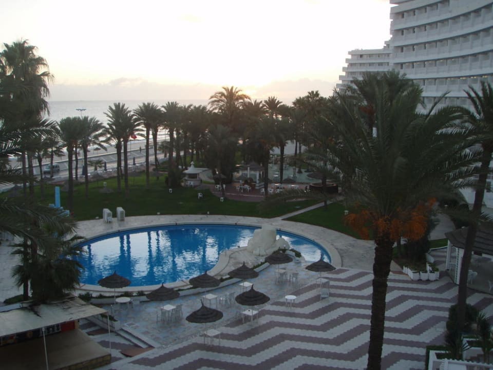 Blick vom Balkon über die Gartenanlage Hotel El Hana Residence