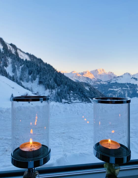 Ausblick Alpenpanorama Konzett in Faschina