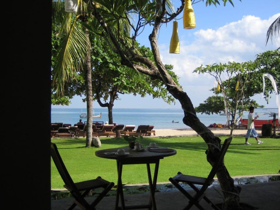 Ausblick vom Frühstückstisch Hotel Keraton Jimbaran Resort