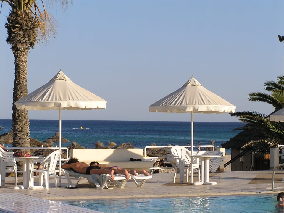 Schöner Ausblick am Pool Omar Khayam Resort & Aquapark