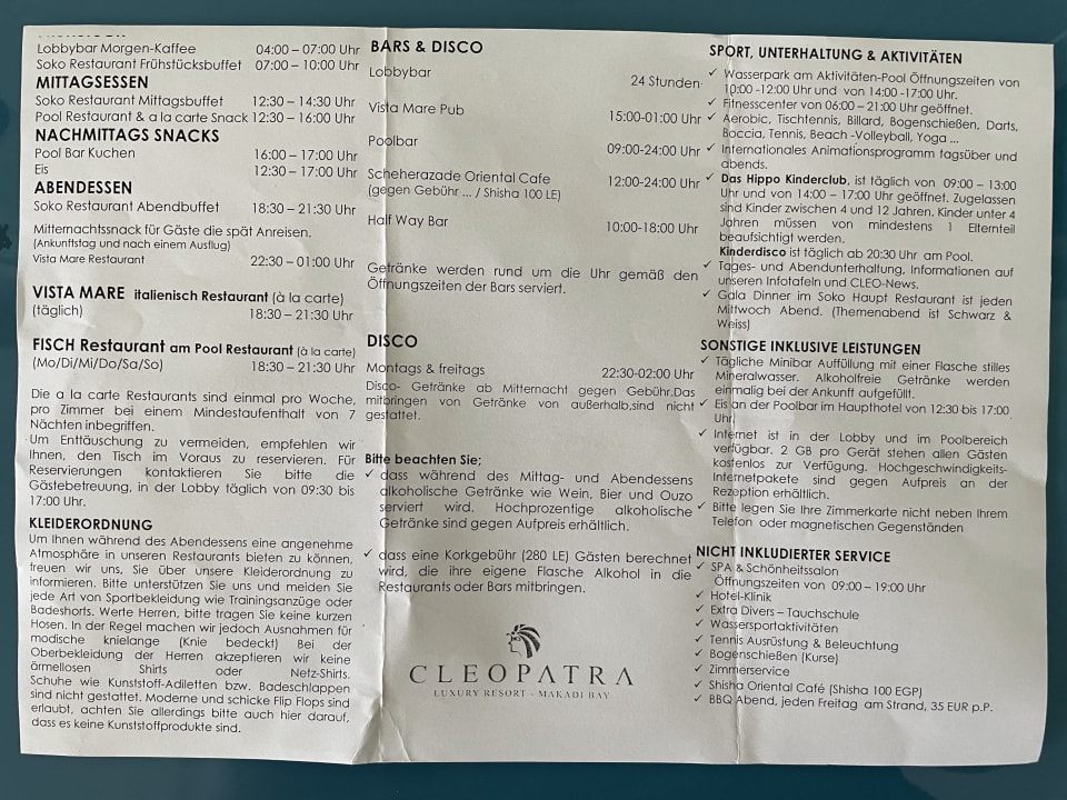 Sonstiges Cleopatra Luxury Resort Makadi Bay