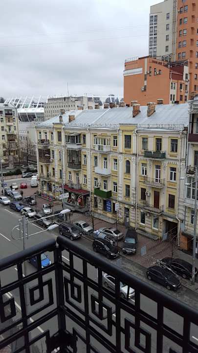 Ausblick vom Balkon Partner Guest House Saksahanskogo Street