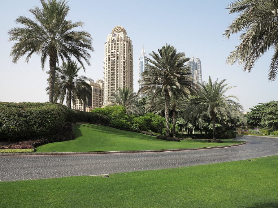 Blick landeinwärts Arabian Court at One&Only Royal Mirage