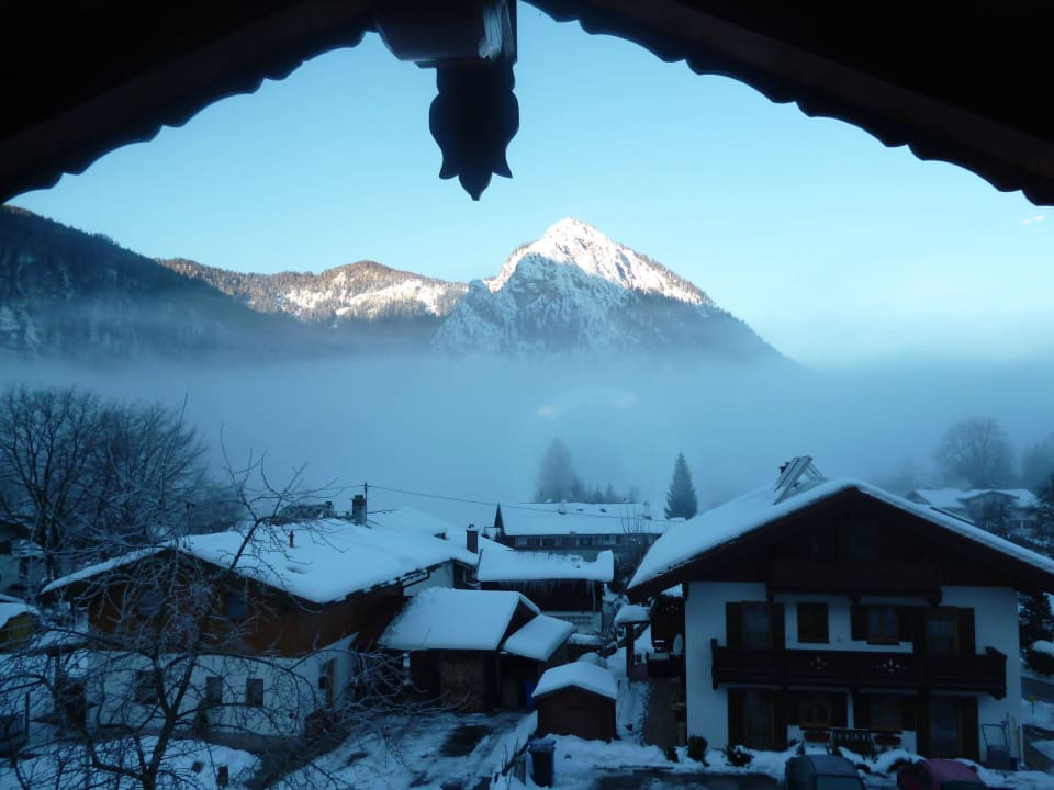 Blick vom Balkon auf Grünstein Ferienwohnung am Brandnerfeld