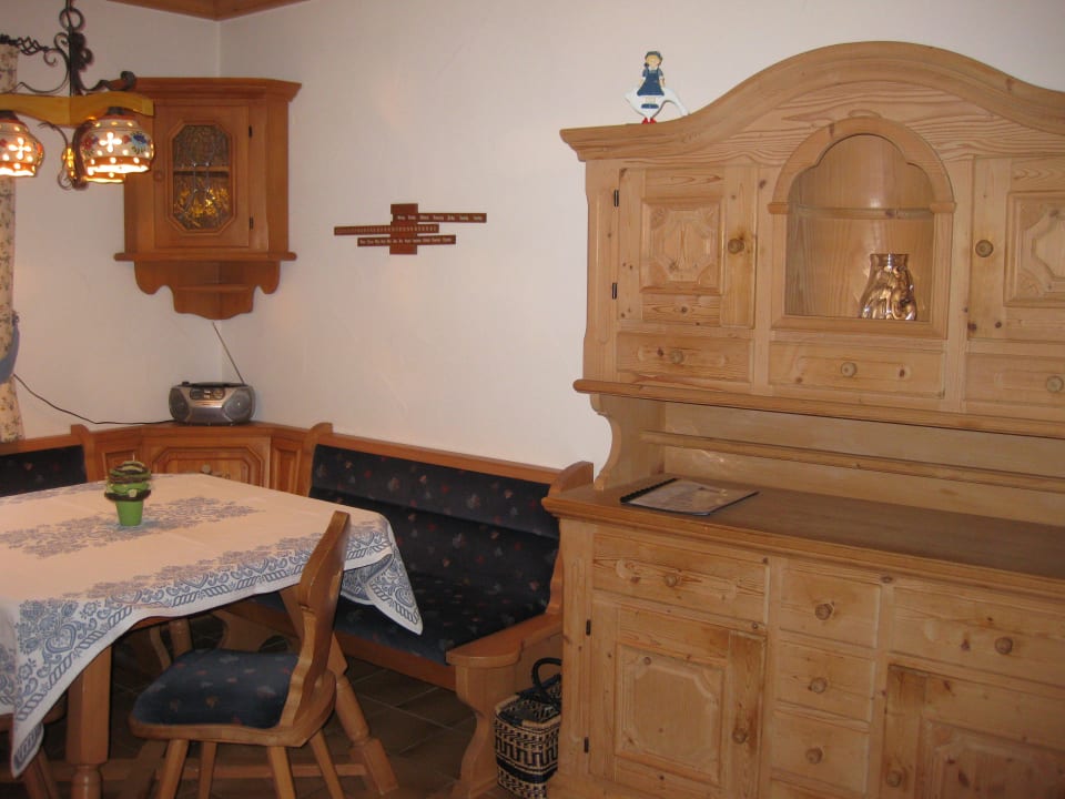 Gemütliche Eßecke in der Küche Familien- und Wellnesshotel Viktoria