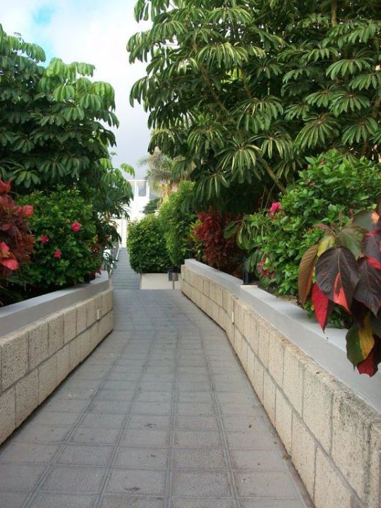 Alles sehr weitläufig, Weg zum Restaurant Lagos de Fañabé Beach Resort