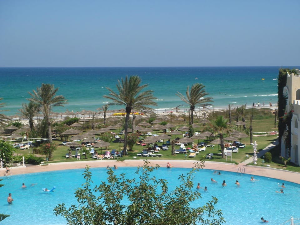 Unser Ausblick von unserem Hotelzimmer Mahdia Beach & Aquapark