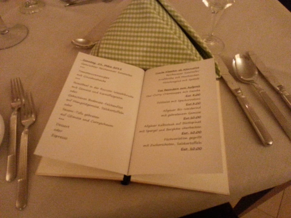 HP-Menü Hotel Traube am See