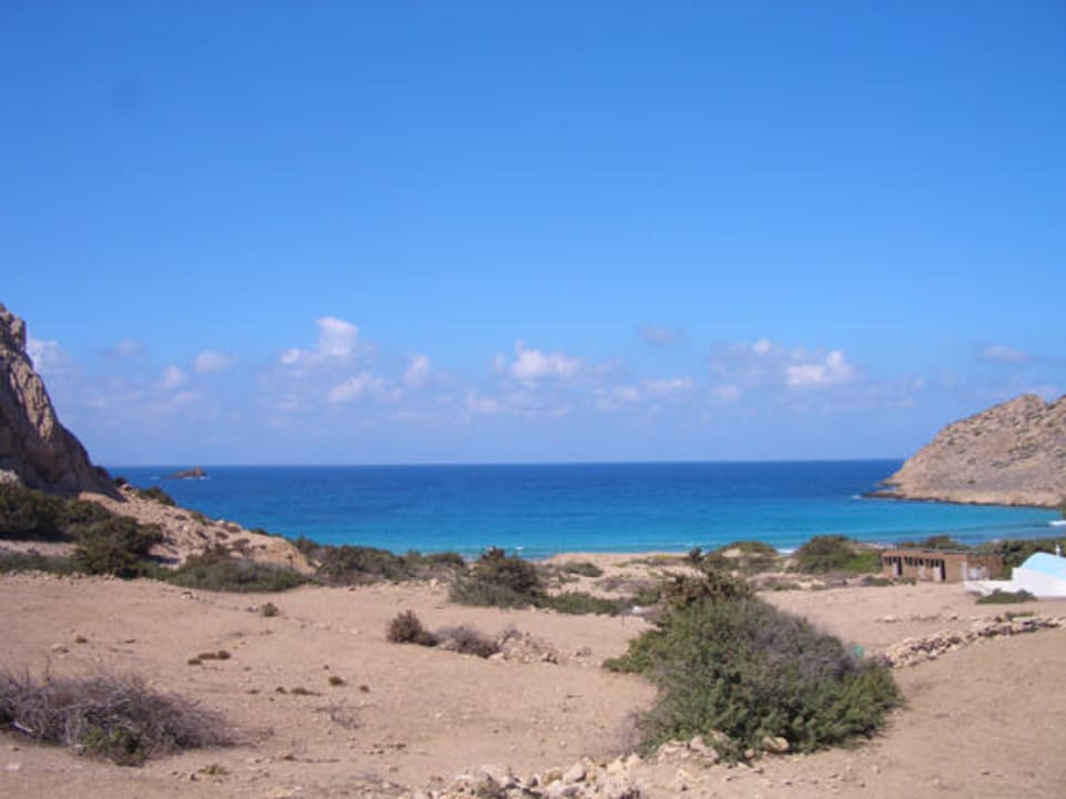Blick Richtung Meer und Strand Saint Nicolas Bungalows