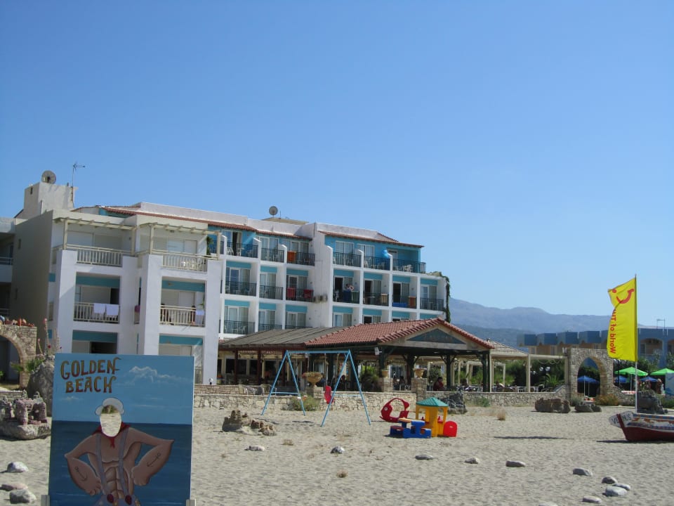 Schrägansicht Meerseitig Golden Beach Rethymnon