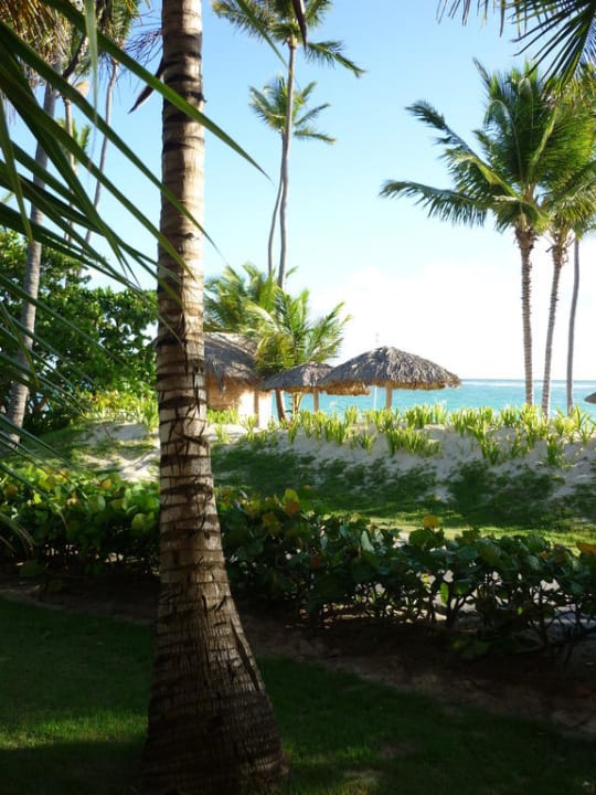 Blick vom Zimmer auf den Strand Hotel Grand Palladium Palace Resort, Spa & Casino