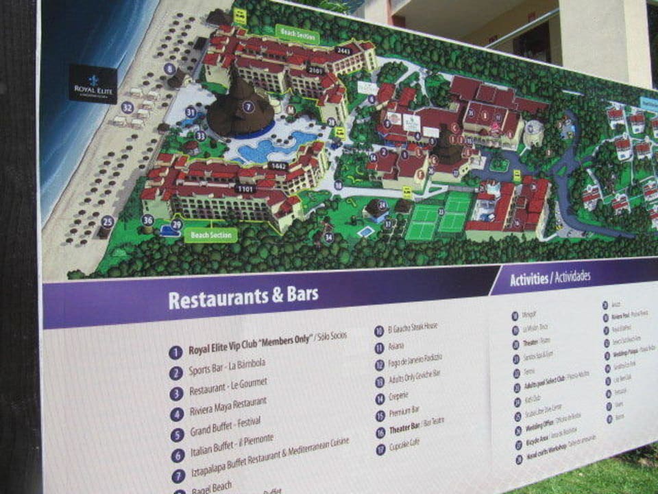 Plan hotelu Sandos Playacar Beach Resort