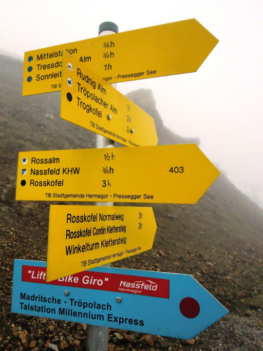 Wanderziele und Zeiten am Nassfeld Falkensteiner Hotel & Spa Carinzia