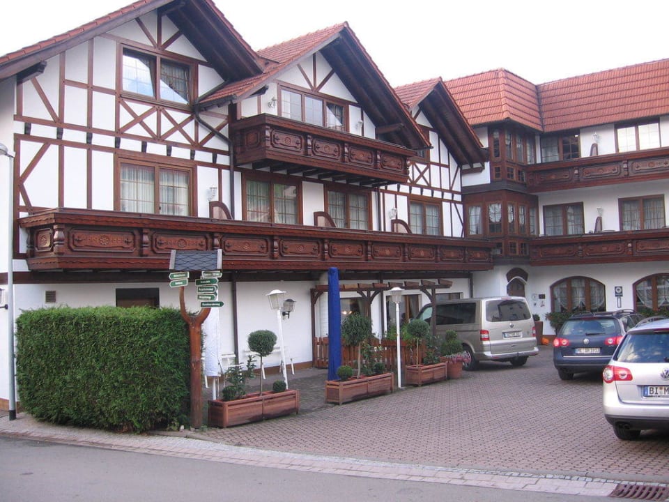 Terrasse und Rezeption Hotel Thüringer Hof