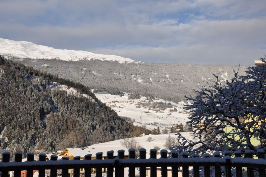 Blick vom Garten Richtung Venet Ferienwohnungen Gschlössle