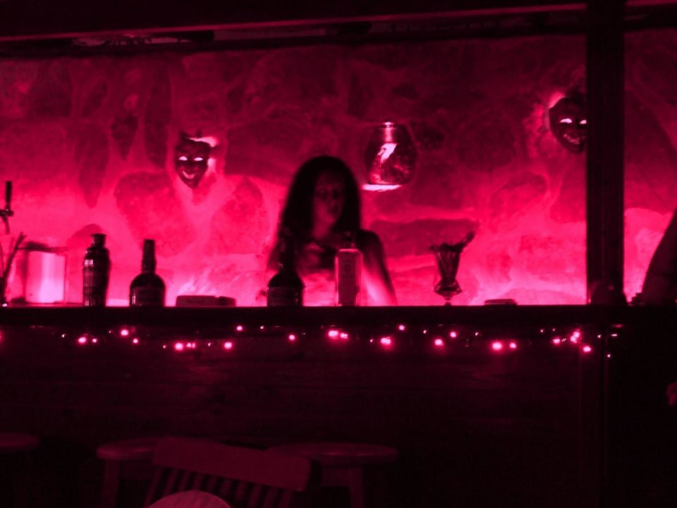 The "burning" bar Hotel Pegasus