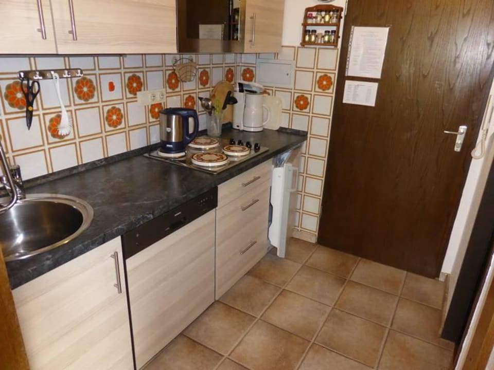 Küche mit Spülmaschine in der Wohnung Nr. 19 Müllers Ferienwohnung Steibis / Allgäu