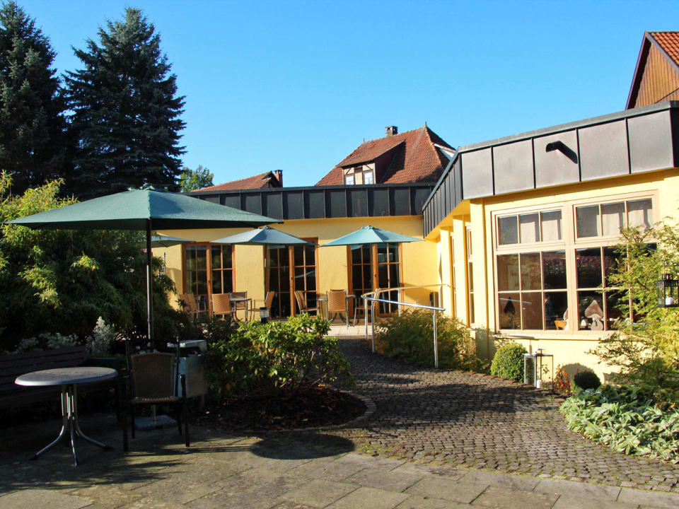 Neuer Anbau Rückseite, Frühstück Hotel & Gasthaus Goldener Hirsch