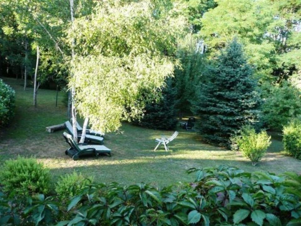 Parc avec transats B&B Domaine de la Bonneau