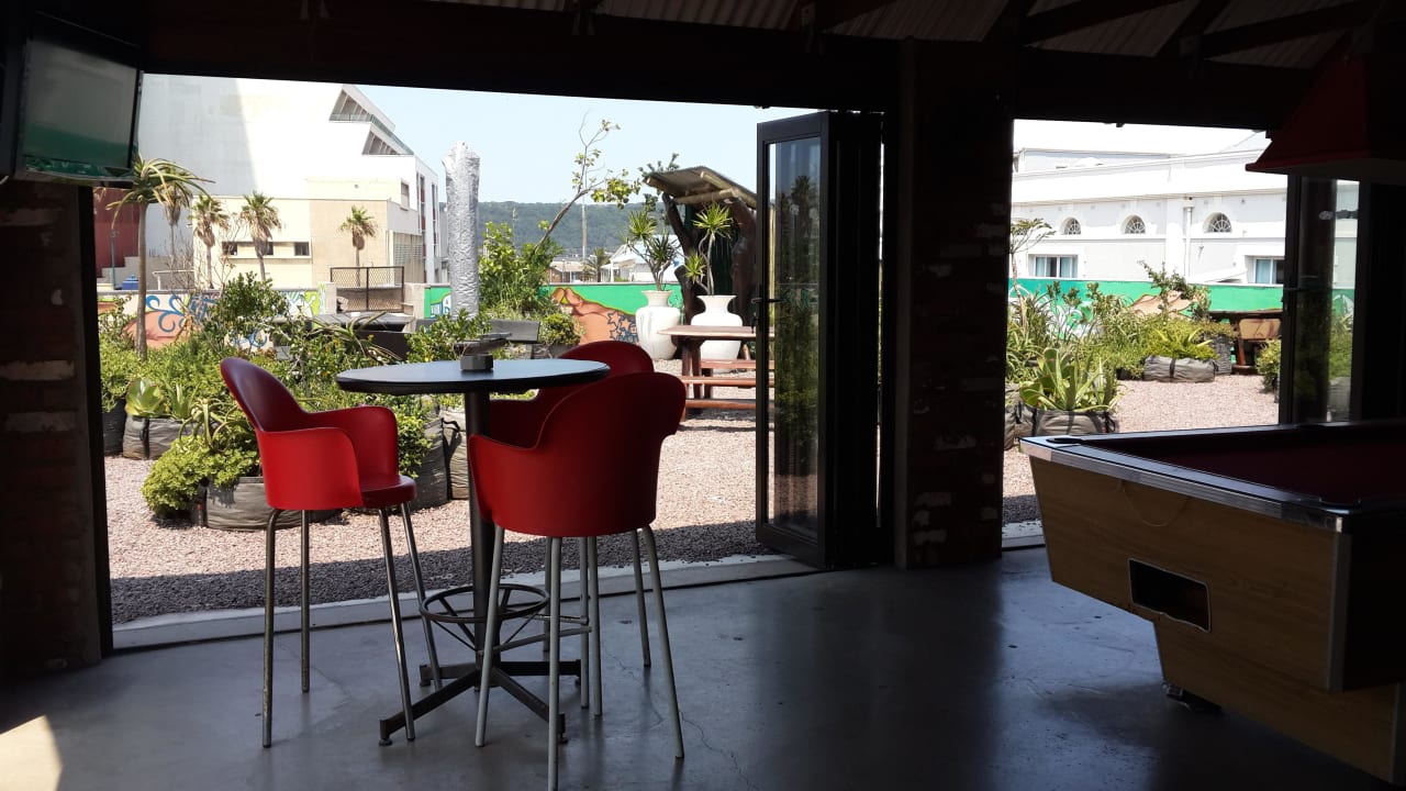 View from inside the bar Happy Hippo Accommodation