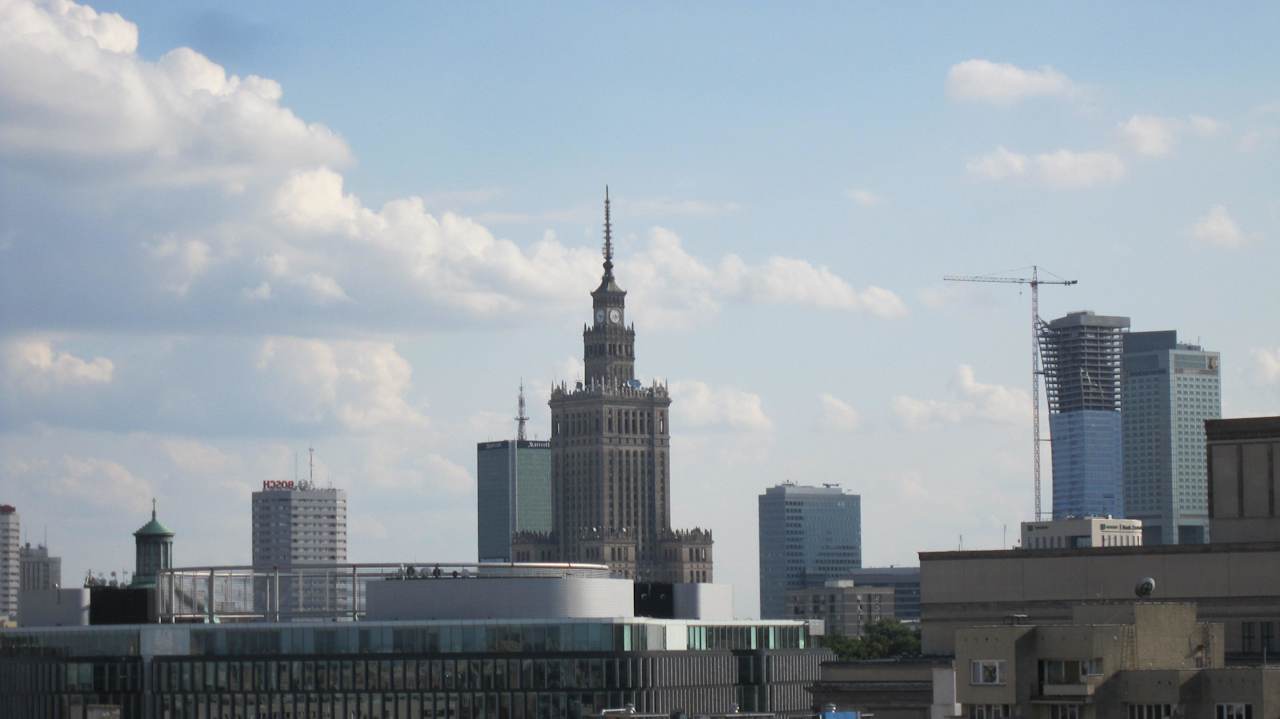 Blick zum Hotelhochhaus InterContinental Warszawa