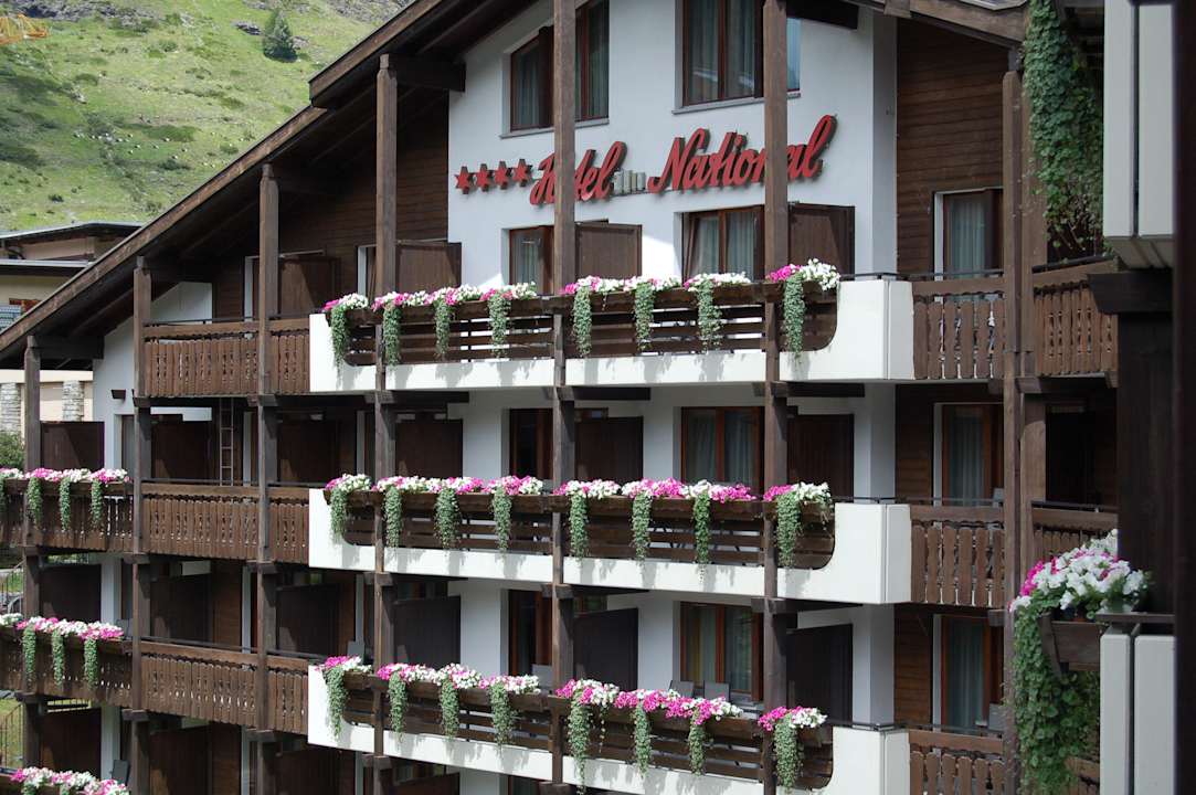 Blick vom Balkon Hotel National Zermatt