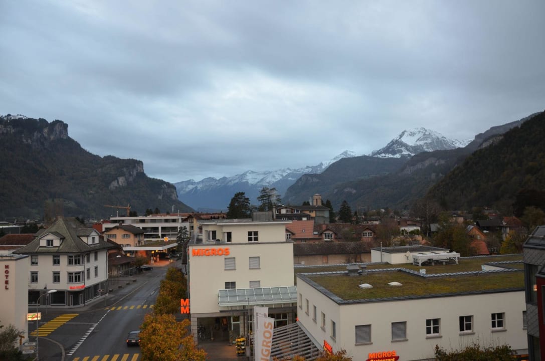 Ausblick von Dachterrasse Hotel Alpin Sherpa
