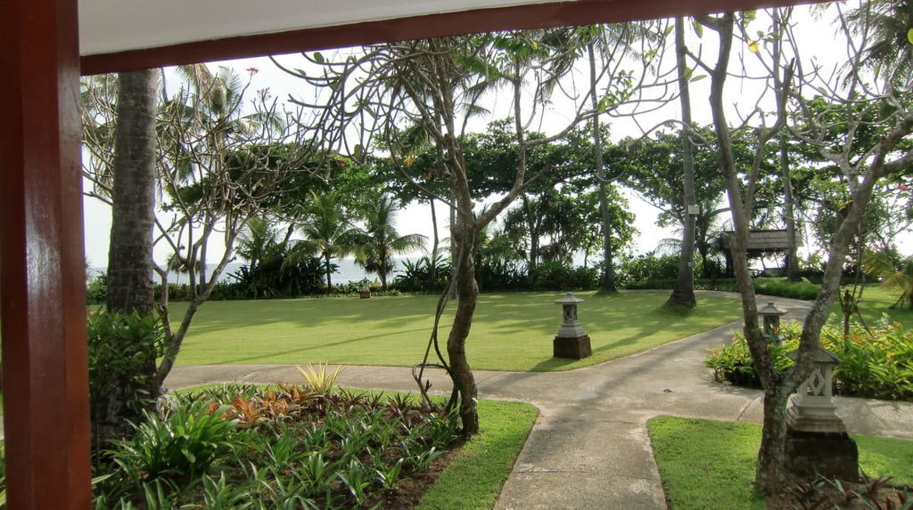Blick von Terrasse Bungalow 203 Hotel Holiday Resort Lombok