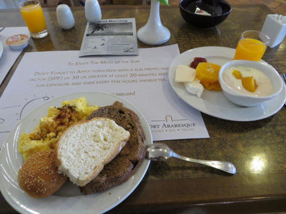 So sah mein Frühstück aus Fort Arabesque Resort, Spa & Villas