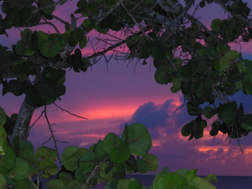 Lila und Pink verabschiedet sich der Tag Hotel Playa Pesquero