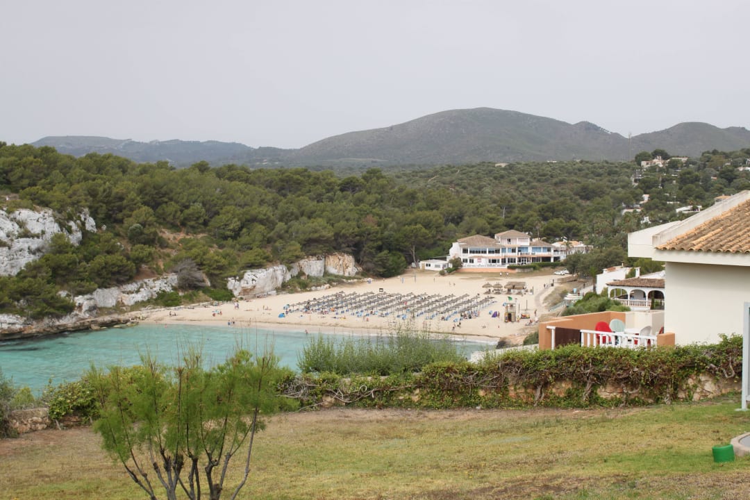 Blick zur Badebucht blau punta reina