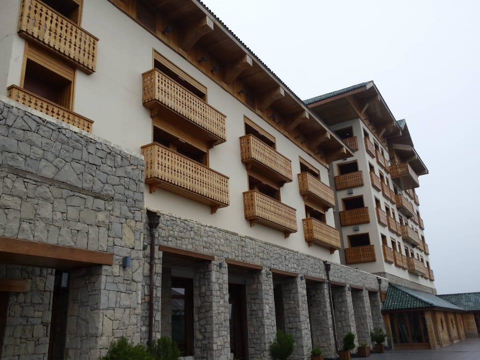 Hotel seen from garden terrace Hotel Michlifen Ifrane Suites & Spa
