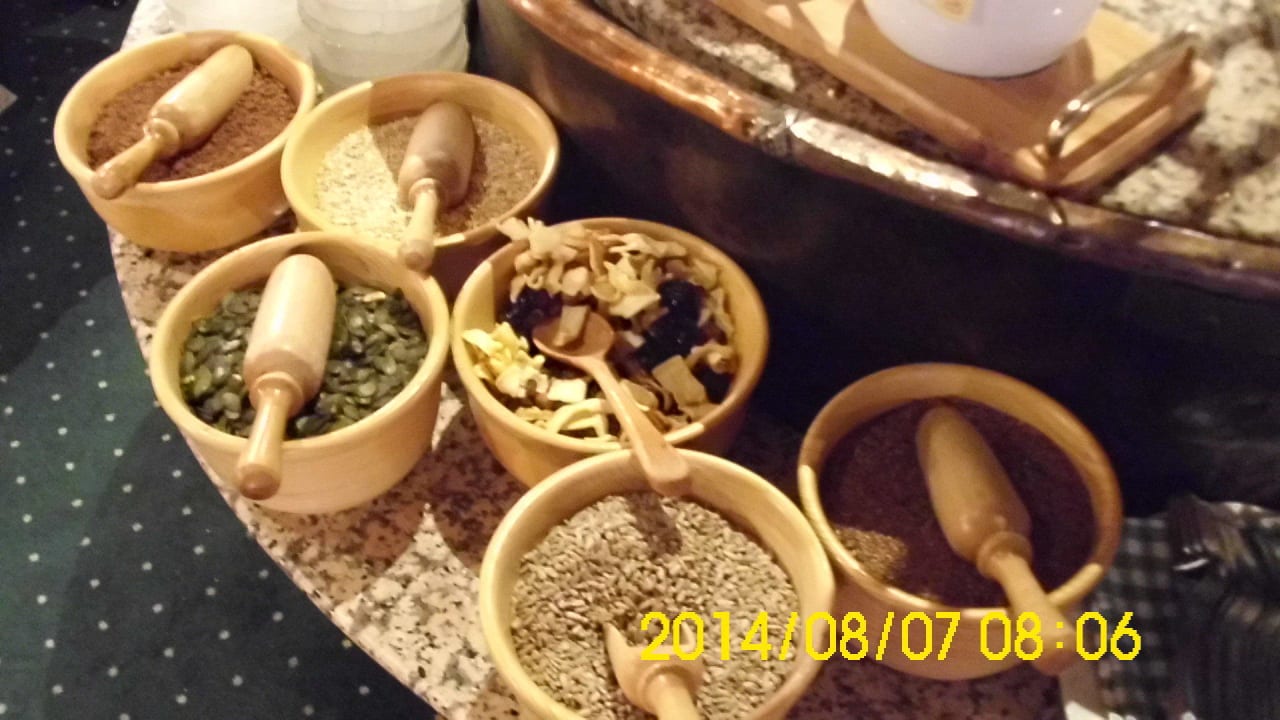 Ein Teil des Frühstücksbuffets Hotel Rotspitz