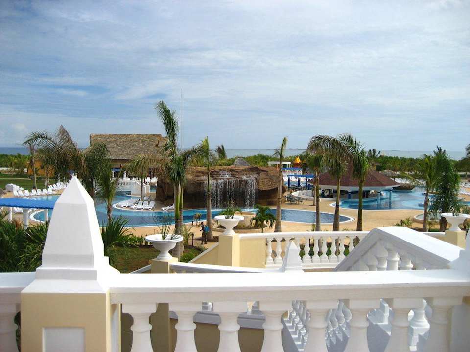 Blick von der Terrasse Richtung Strand Iberostar Origin Laguna Azul