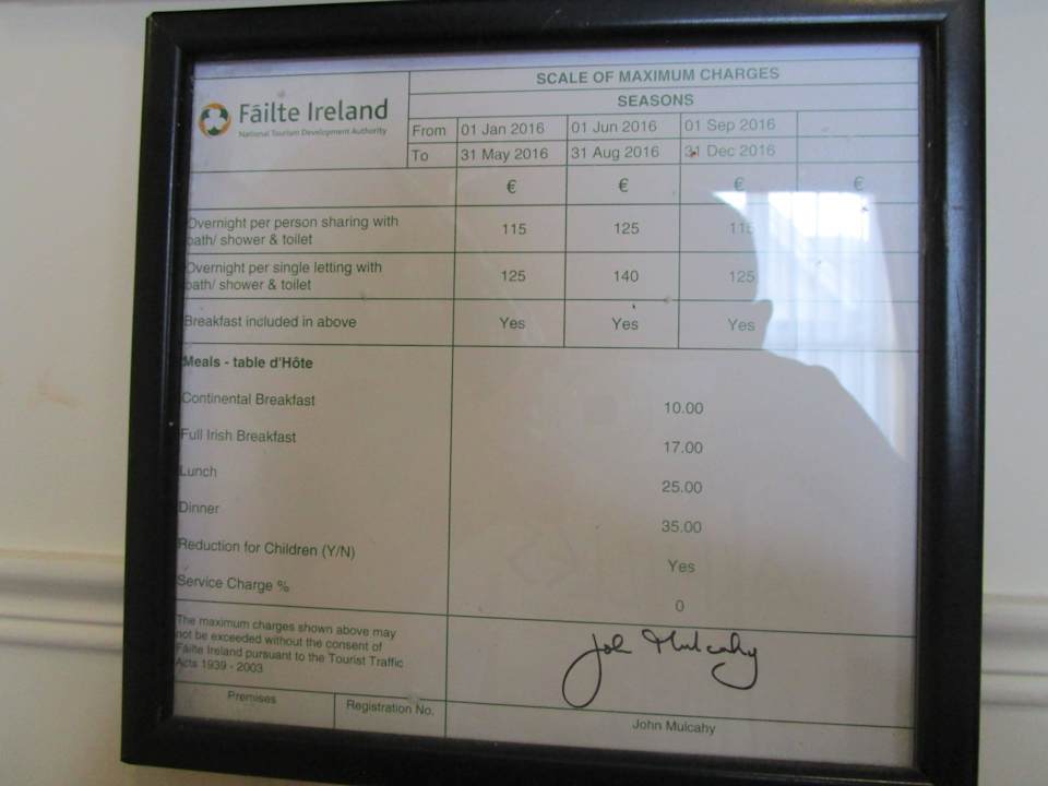 Preisliste The Great Northern Hotel