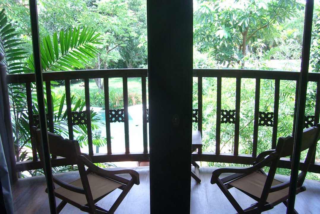 Blick aus den Zimmer auf Pool/Garten Angkor Village Resort