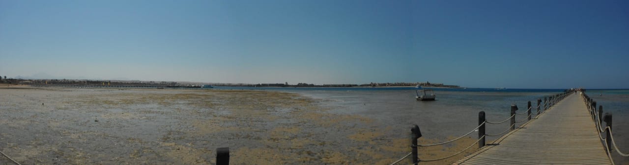 Panorama vom Meer bei Ebbe Stella Beach Resort & Spa Makadi Bay