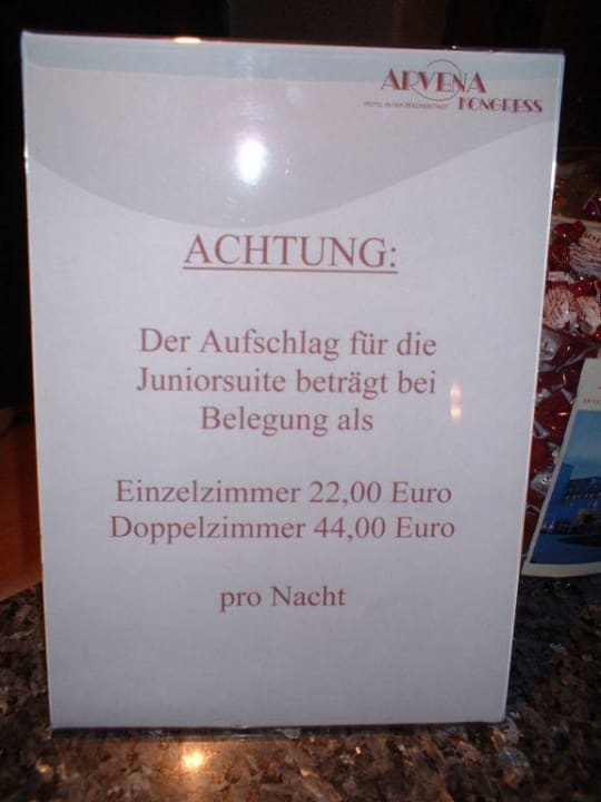 Hinweis Hotel Arvena Kongress