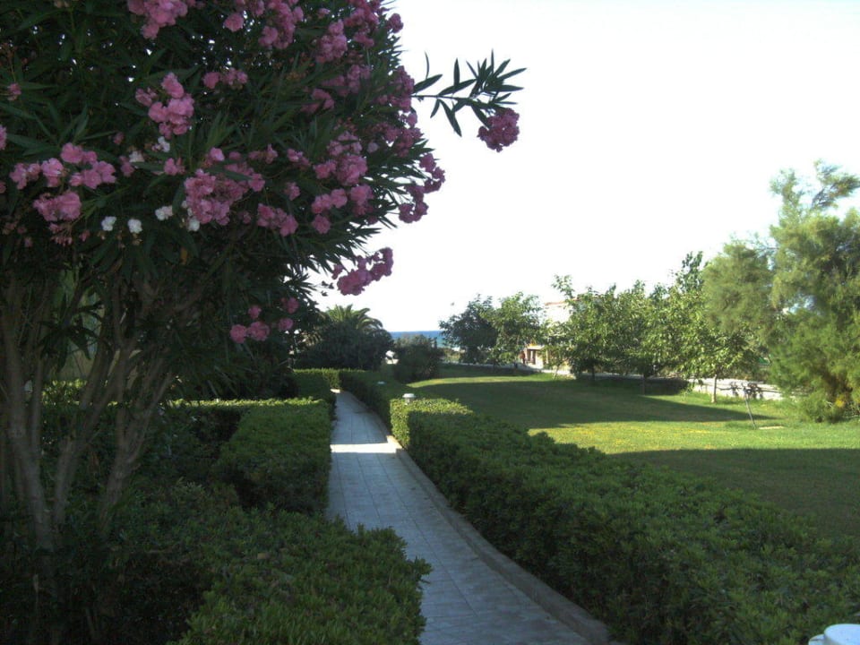 Ausblick von unserer Terrasse links Vantaris Luxury Beach Resort