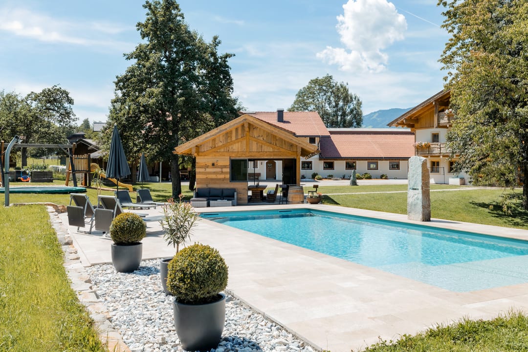Pool Urlaub am Bauernhof Ferienparadies Taxen